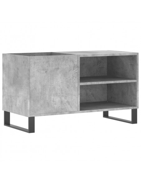 Mobile Porta Dischi Grigio Cemento 85x38x48cm Legno Multistrato