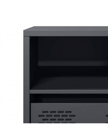 Mobile TV Antracite 101,5x39x43,5 cm Acciaio Laminato a Freddo