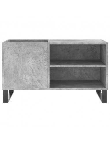Mobile Porta Dischi Grigio Cemento 85x38x48cm Legno Multistrato