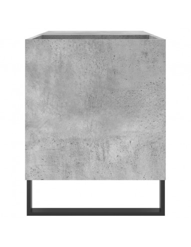 Mobile Porta Dischi Grigio Cemento 85x38x48cm Legno Multistrato
