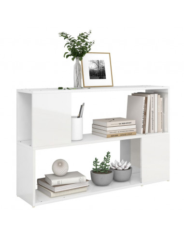 Libreria Bianco Lucido 100x24x63 cm in Truciolato