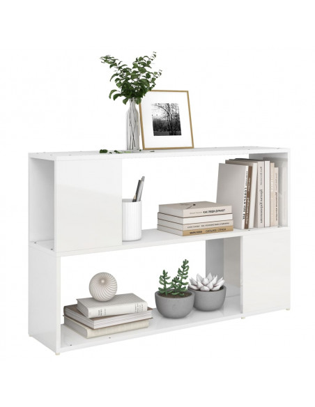 Libreria Bianco Lucido 100x24x63 cm in Truciolato