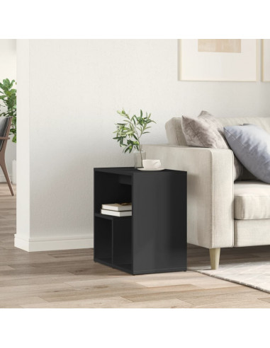 Tavolino Nero 50x30x50 cm in Legno Multistrato