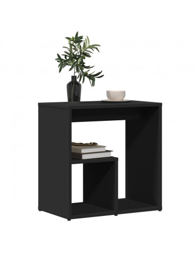 Tavolino Nero 50x30x50 cm in Legno Multistrato