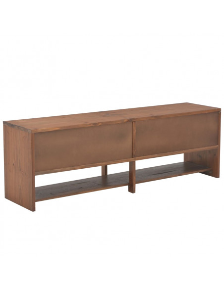 Mobile TV con 4 Cassetti 120x30x40cm in Legno Massello di Abete