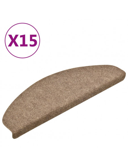 Tappetini Autoadesivi Scale 15 pz Crema 65x21x4 cm Agugliati
