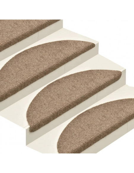 Tappetini Autoadesivi Scale 15 pz Crema 65x21x4 cm Agugliati
