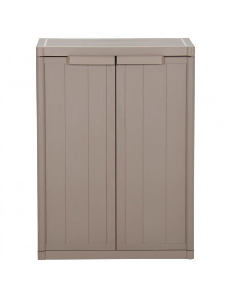 Armadio da Giardino Marrone 65x45x88 cm in PP Aspetto Legno