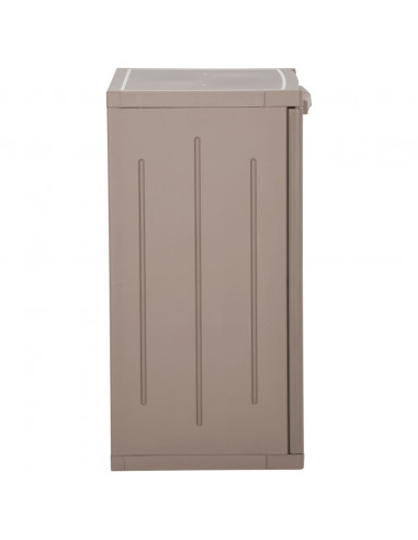 Armadio da Giardino Marrone 65x45x88 cm in PP Aspetto Legno
