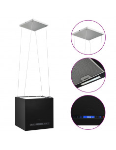 Cappa da Cucina ad Isola Sospesa LCD Sensore 37 cm in Acciaio 2