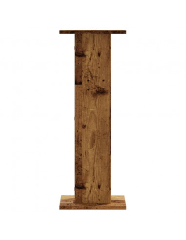 Supporti per Piante 2 pz Legno Vecchio 30x30x80 cm Truciolato