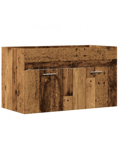Mobile Lavabo Bagno Legno Antico 90x38,5x46 cm Multistrato