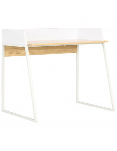 Scrivania Bianca e Rovere 90x60x88 cm 2