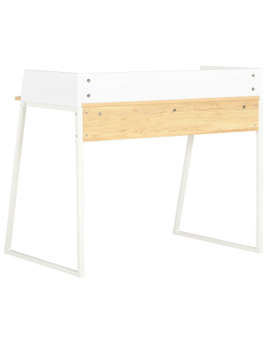 Scrivania Bianca e Rovere 90x60x88 cm