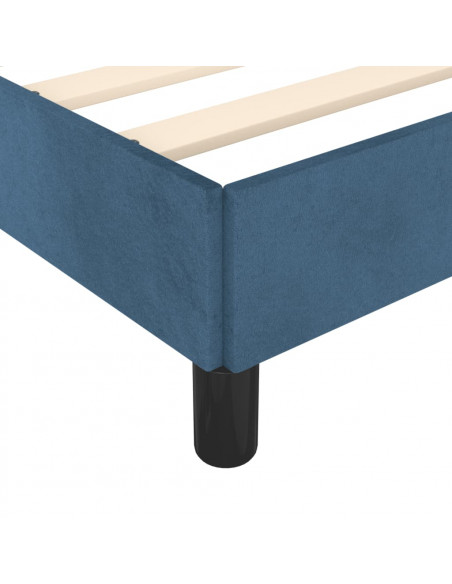Giroletto con Testiera Blu Scuro 140x190 cm in Velluto