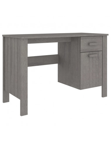 Scrivania HAMAR Grigio Chiaro 113x50x75 cm in Legno di Pino