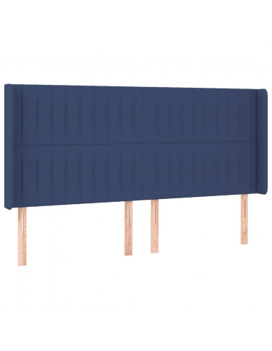 Testiera a LED Blu 163x16x118/128 cm in Tessuto