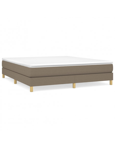 Giroletto a Molle con Materasso Tortora 180x200 cm in Tessuto