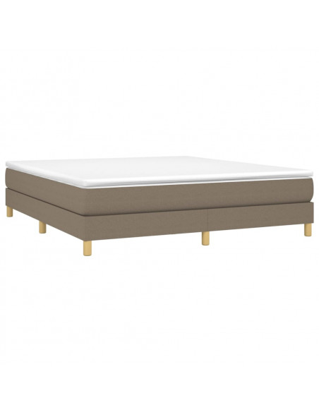 Giroletto a Molle con Materasso Tortora 180x200 cm in Tessuto