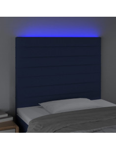 Testiera a LED Blu 80x5x118/128 cm in Tessuto 2
