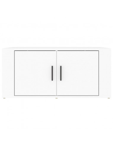 Tavolino da Salotto Bianco 80x50x36 cm in Legno Multistrato