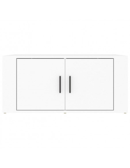 Tavolino da Salotto Bianco 80x50x36 cm in Legno Multistrato