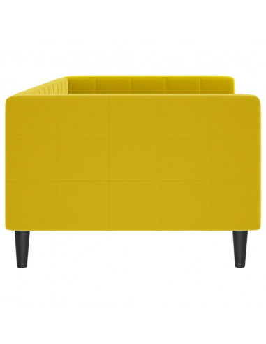 Letto da Giorno Giallo 90x200 cm in Velluto