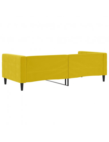 Letto da Giorno Giallo 90x200 cm in Velluto