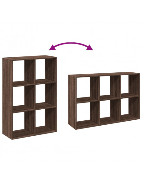 Libreria Divisorio Rovere Marrone 69,5x29x103,5cm in Truciolato