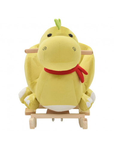 Drago a Dondolo con Schienale in Peluche 60x32x53cm Verde Lime