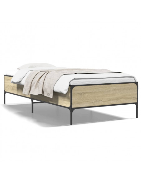 Giroletto Rovere Sonoma 90x200 cm Legno Multistrato e Metallo