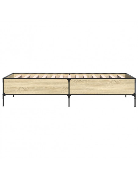 Giroletto Rovere Sonoma 90x200 cm Legno Multistrato e Metallo