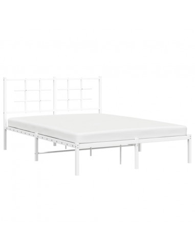 Giroletto con Testiera Metallo Bianco 140x200 cm