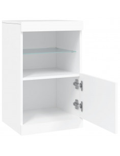 Credenza con Luci LED Bianca 41x37x67 cm 2