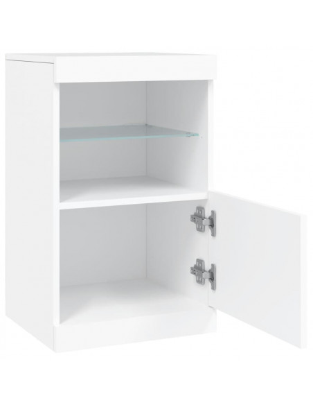Credenza con Luci LED Bianca 41x37x67 cm
