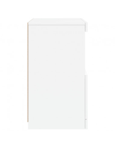 Credenza con Luci LED Bianca 41x37x67 cm