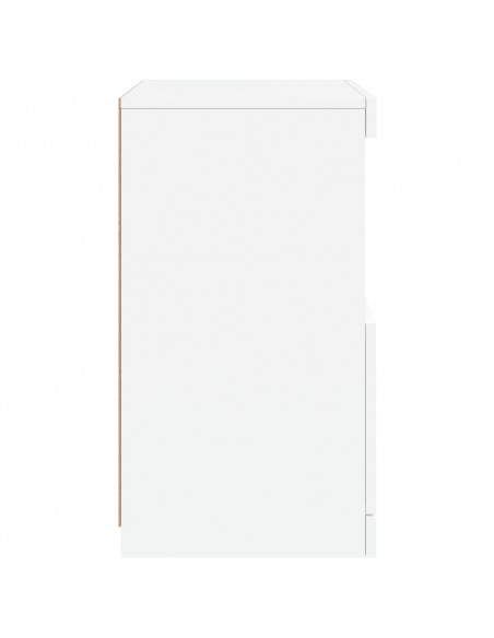 Credenza con Luci LED Bianca 41x37x67 cm