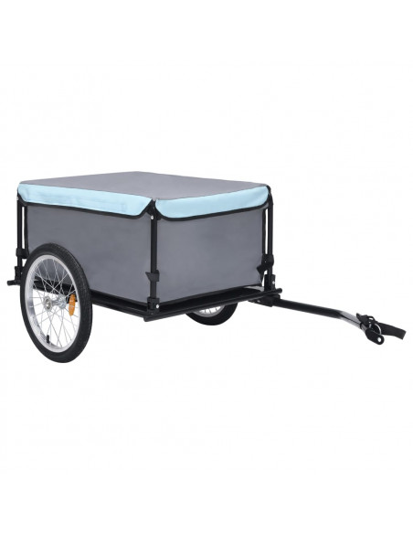 Rimorchio da Bici Nero e Blu 65 kg