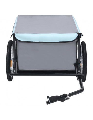 Rimorchio da Bici Nero e Blu 65 kg
