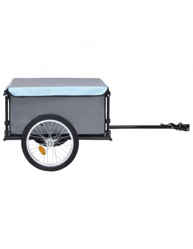 Rimorchio da Bici Nero e Blu 65 kg