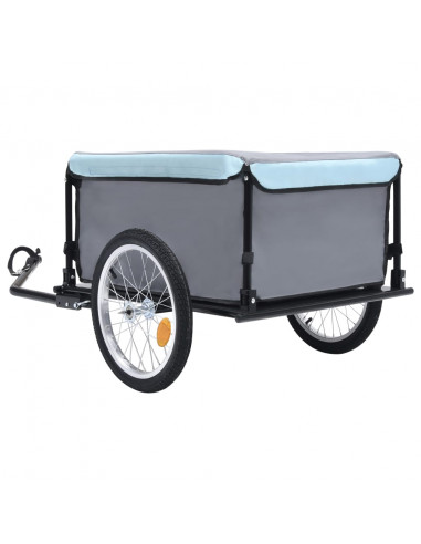 Rimorchio da Bici Nero e Blu 65 kg