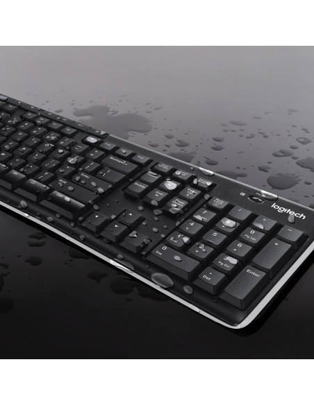 Logitech Wireless Combo MK270 tastiera Mouse incluso Casa RF Wireless QWERTY US International Nero, Argento