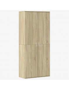 Credenza Rovere Sonoma 80x35x180 cm in Legno Multistrato 2