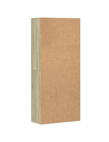 Credenza Rovere Sonoma 80x35x180 cm in Legno Multistrato