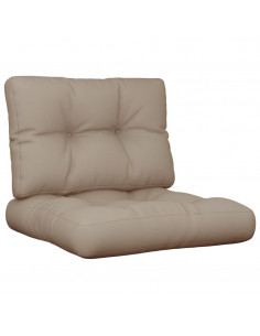 Cuscini per Pallet 2 pz Tortora in Tessuto 2