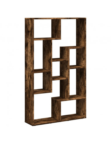 Libreria Rovere Fumo 72x20x120 cm in Truciolato