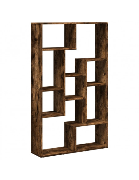 Libreria Rovere Fumo 72x20x120 cm in Truciolato