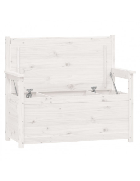 Panca Bianca 112,5x51,5x96,5 cm in Legno Massello di Pino