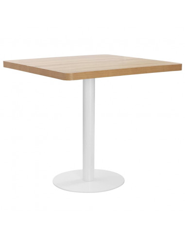 Tavolo da Bistrot Marrone Chiaro 80x80 cm in MDF
