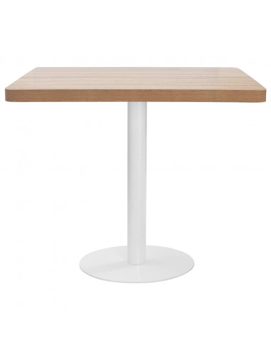 Tavolo da Bistrot Marrone Chiaro 80x80 cm in MDF